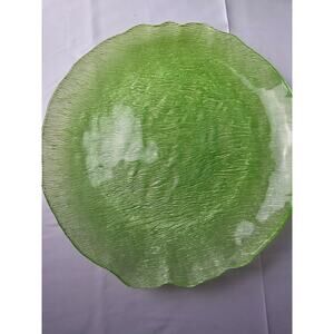 Sonoma "Sea Dinnerware" for KOHL'S. ‎ Beautiful Green Glass Leaf Pattern 6 pcs.